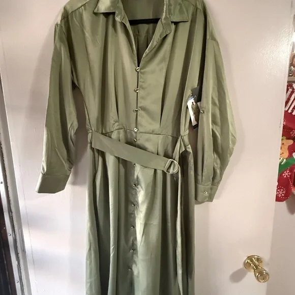 green dress french connection French Connection Alexis Cotton One Shoulder Dress - Green main image 1